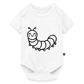 Chenille Papillon Ver - Body à manches courtes Premium Bébé - blanc - Devant