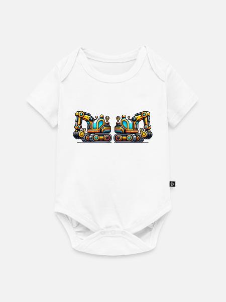 Bagger - Baby Premium Kurzarmbody - Weiß