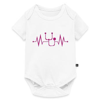 Infirmière - Infirmière - Battement de coeur - Body à manches courtes Premium Bébé - blanc - Devant