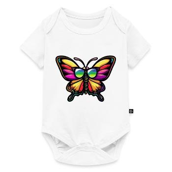 Papillon Bande Dessinée Cool - Body à manches courtes Premium Bébé - blanc - Devant