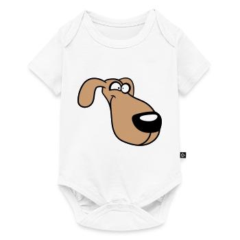 Dog Face Funny Silly Funny Crazy Comic - Baby Premium short-sleeve bodysuit - white - Front