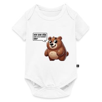 Bear Comic Cute - Baby Premium short-sleeve bodysuit - white - Front
