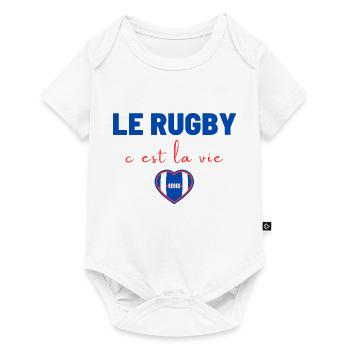 Rugby is life,Rugby,Rugbywoman,Rugbyman - Baby Premium short-sleeve bodysuit - white - Front