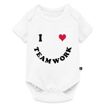 Ich liebe Teamwork - Baby Premium Kurzarmbody - Weiß - Vorne