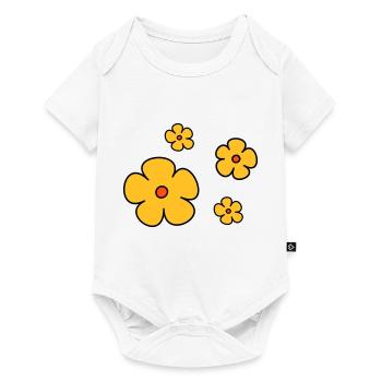 Flowers tricolor - Baby Premium short-sleeve bodysuit - white - Front