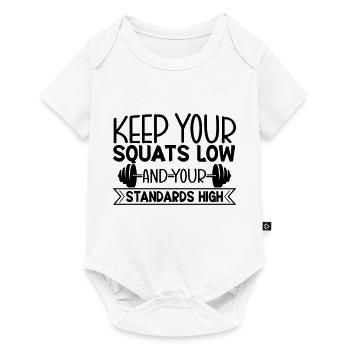 Squat Slow - Baby Premium Kurzarmbody - Weiß - Vorne