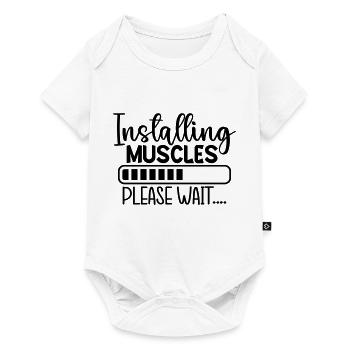 Installing Muscles - Baby Premium Kurzarmbody - Weiß - Vorne