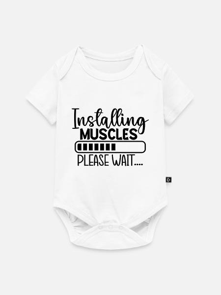 Installing Muscles - Baby Premium Kurzarmbody - Weiß