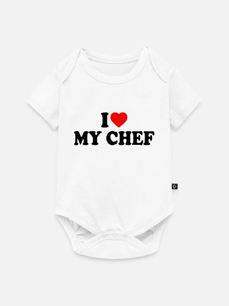 I love my chef - Baby Premium Kurzarmbody - Weiß