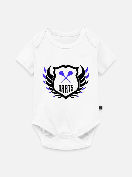 darts crest - Baby Premium Kurzarmbody - Weiß