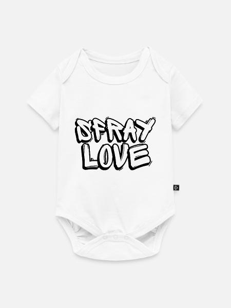 Spray Love - Baby Premium Kurzarmbody - Weiß