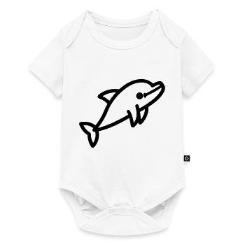 dolphin - Baby Premium short-sleeve bodysuit - white - Front
