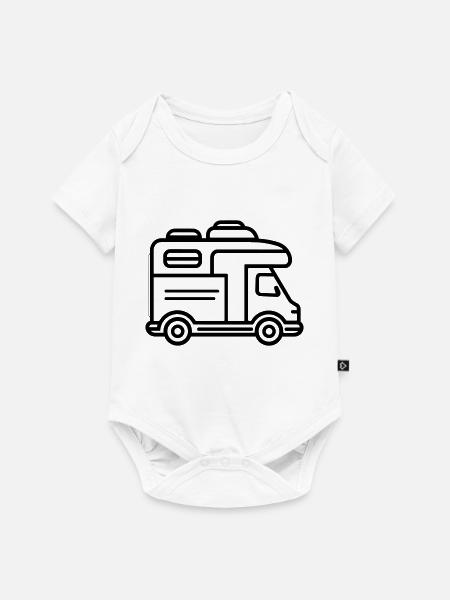 Wohnmobil - Baby Premium Kurzarmbody - Weiß