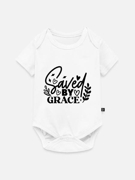 Saved By Grace - Baby Premium Kurzarmbody - Weiß