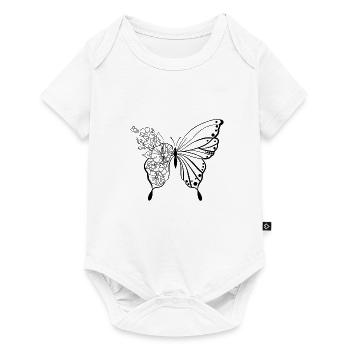 Butterfly - Baby Premium short-sleeve bodysuit - white - Front