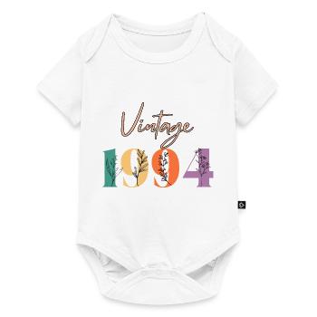 Vintage 1994 Floral - Baby Premium short-sleeve bodysuit - white - Front