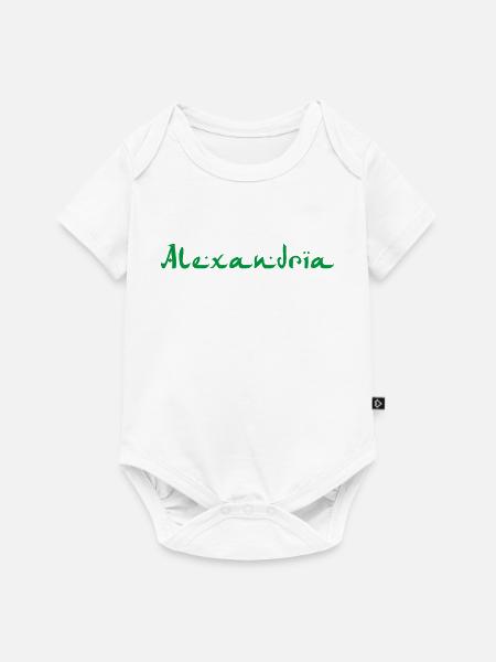 Alexandria - Baby Premium Kurzarmbody - Weiß