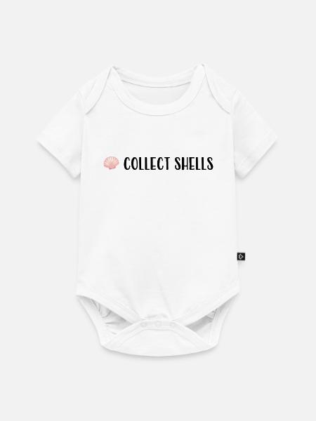 collect shells - Muschel statement shirt - Baby Premium Kurzarmbody - Weiß
