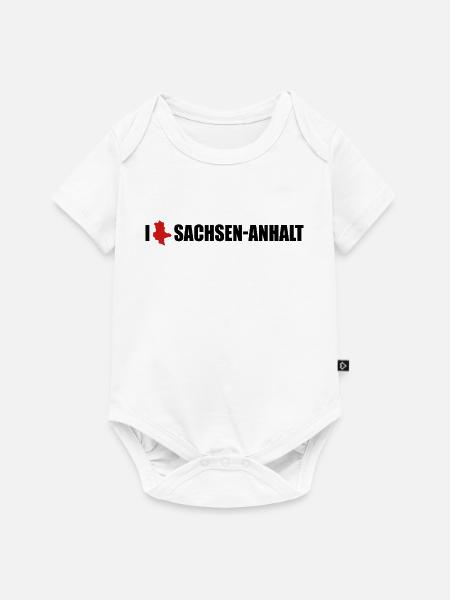 I love Sachsen-Anhalt Liebe - Baby Premium Kurzarmbody - Weiß