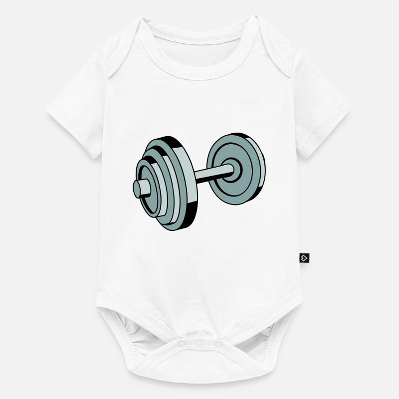 masterfitness_hantel_3fbg - Body à manches courtes Premium Bébé - blanc