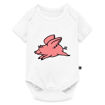 Flying Pig - Baby Premium short-sleeve bodysuit - white - Front