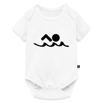 schwimmen - Baby Premium Kurzarmbody - Weiß - Vorne