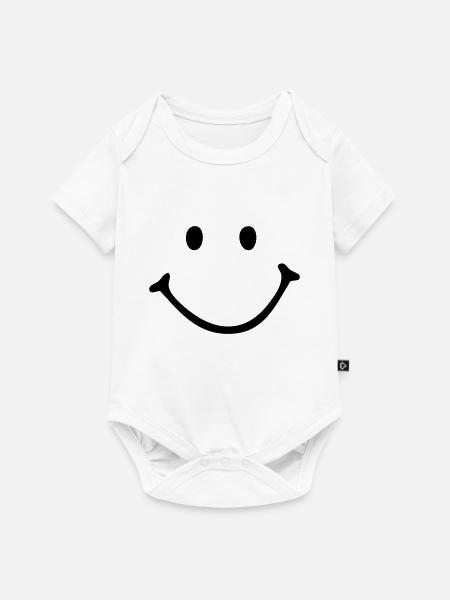 Smiley - Smile - Baby Premium Kurzarmbody - Weiß