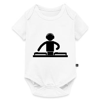 DJ - Baby Premium Kurzarmbody - Weiß - Vorne