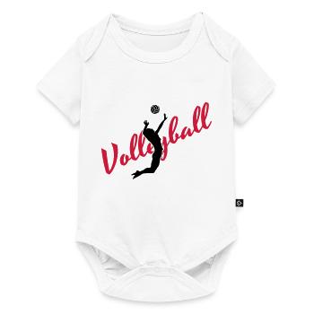 Volleyball - Baby Premium Kurzarmbody - Weiß - Vorne