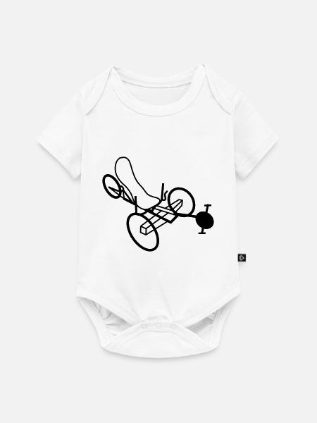 Mungo Steintrike - Baby Premium Kurzarmbody - Weiß
