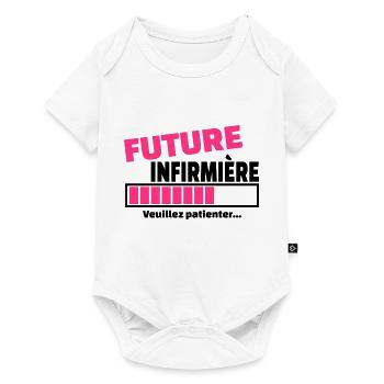 future infirmière - Body à manches courtes Premium Bébé - blanc - Devant