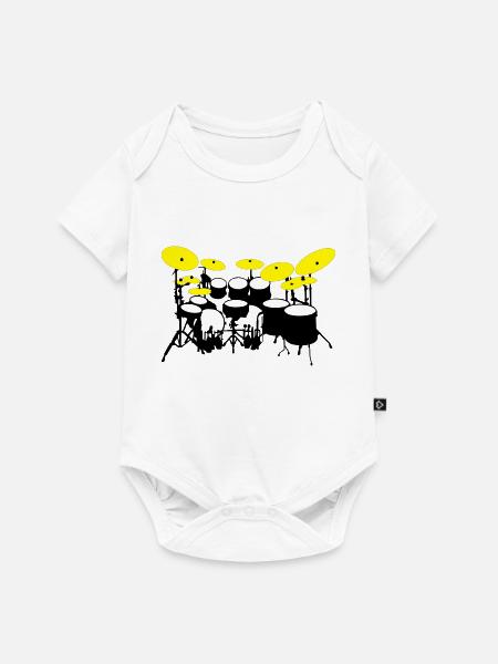 große Trommel-Kit - Baby Premium Kurzarmbody - Weiß