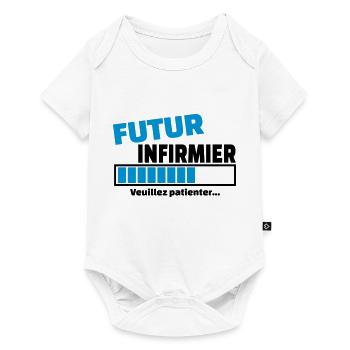 futur infirmier - Body à manches courtes Premium Bébé - blanc - Devant