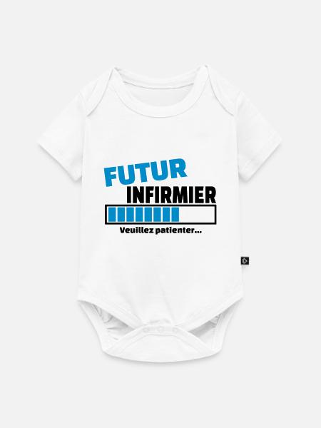futur infirmier - Body à manches courtes Premium Bébé - blanc