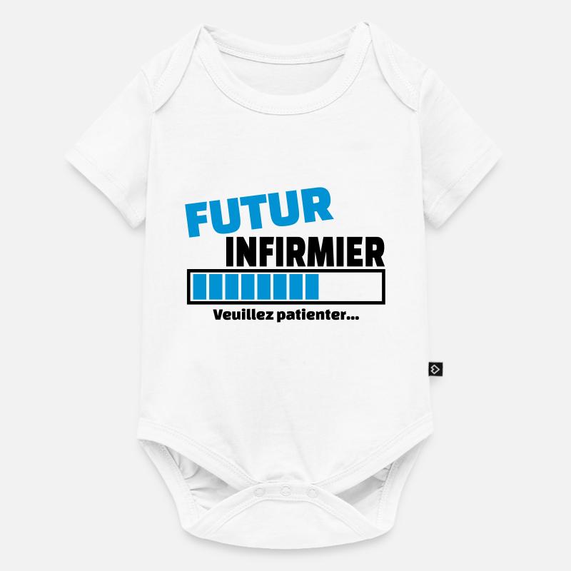 futur infirmier - Body à manches courtes Premium Bébé - blanc