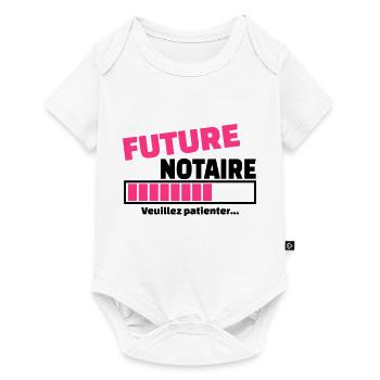 future notaire - Body à manches courtes Premium Bébé - blanc - Devant