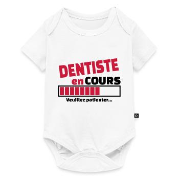 dentiste en cours - Body à manches courtes Premium Bébé - blanc - Devant
