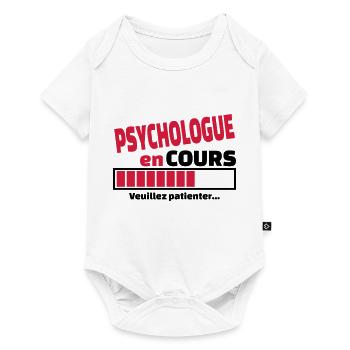 psychologue en cours - Body à manches courtes Premium Bébé - blanc - Devant