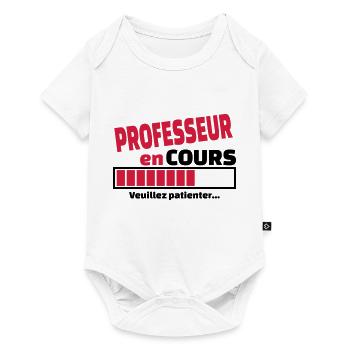 professeur en cours - Body à manches courtes Premium Bébé - blanc - Devant