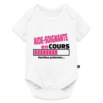 aide-soignante en cours - Body à manches courtes Premium Bébé - blanc - Devant