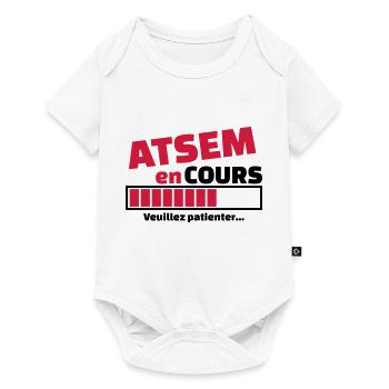 atsem en cours - Body à manches courtes Premium Bébé - blanc - Devant