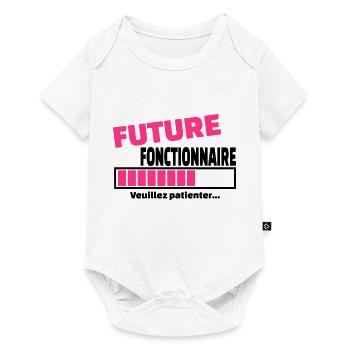 future fonctionnaire - Body à manches courtes Premium Bébé - blanc - Devant