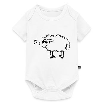 Bespectacled Schafe - Baby Premium Kurzarmbody - Weiß - Vorne