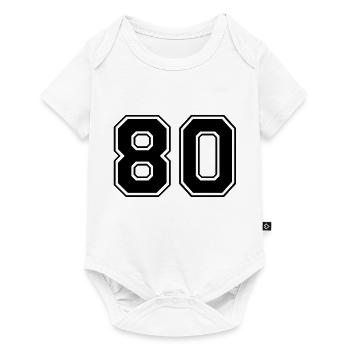 80 - Baby Premium Kurzarmbody - Weiß - Vorne