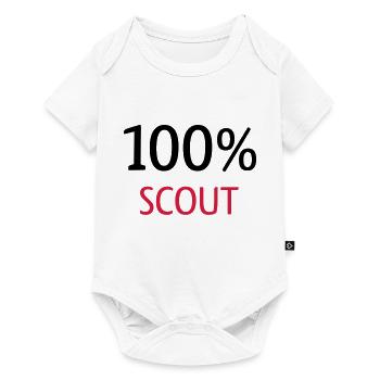 100% Scout - Baby Premium Kurzarmbody - Weiß - Vorne