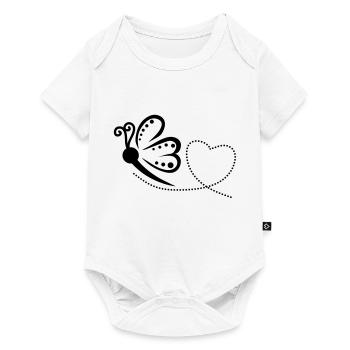 butterfly_heart_f1 - Body à manches courtes Premium Bébé - blanc - Devant