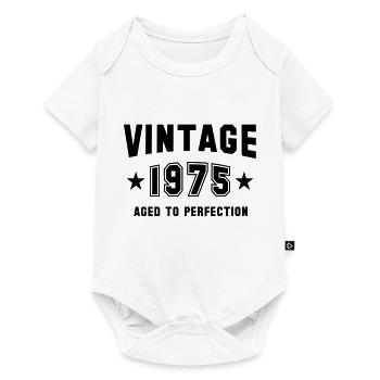 VINTAGE 1975 - Anniversaire - âgé à la perfection - Body à manches courtes Premium Bébé - blanc - Devant