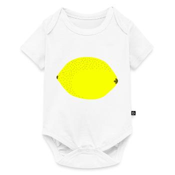 Bang citron jaune, fruits, idée cadeau - Body à manches courtes Premium Bébé - blanc - Devant