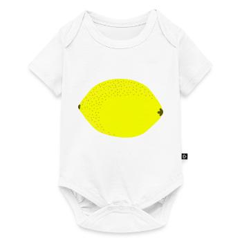 Bang citron jaune, fruits, idée cadeau - Body à manches courtes Premium Bébé - blanc - Devant