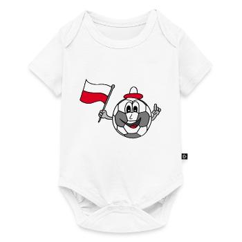 Fußball Polen, EM, football, championnat, Fahne - Body à manches courtes Premium Bébé - blanc - Devant